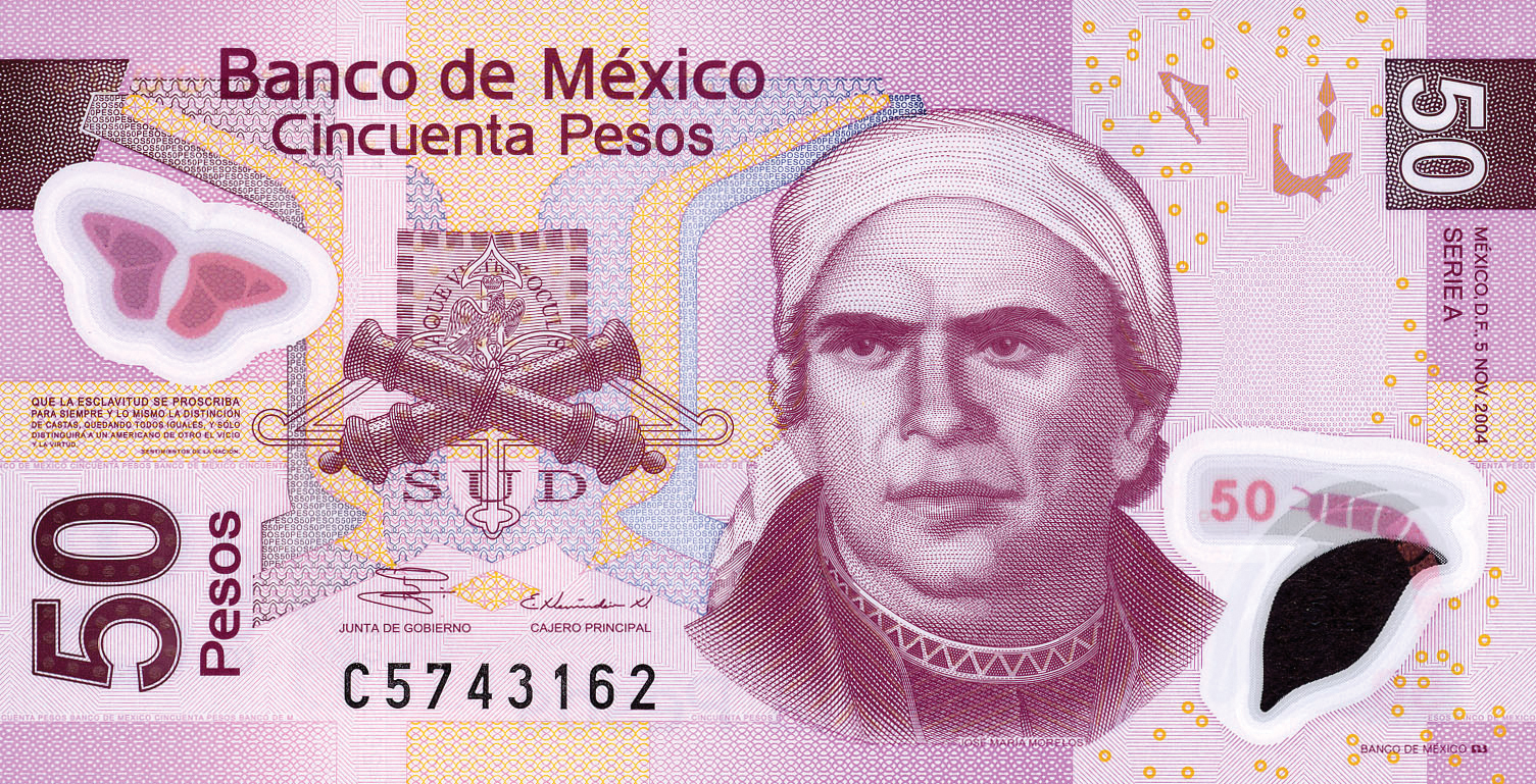 thumbnail image 2 of Mexico 50 Pesos 2021-2023 Polymer Banknote – P-New UNC, Completely Redesigned 2 of 5
