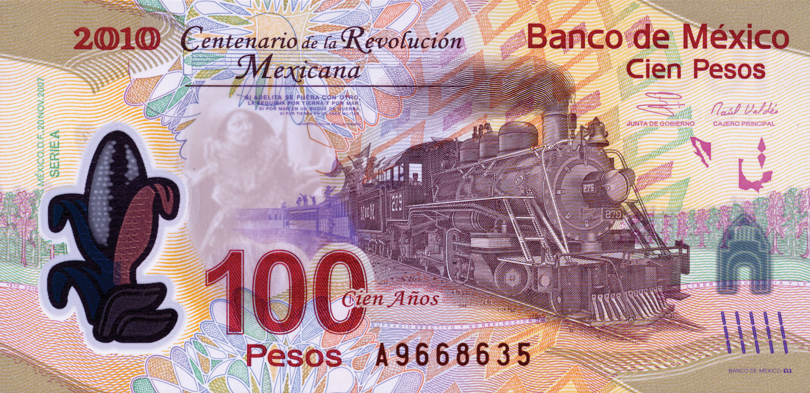 Details about   Banco de Mexico 100 Pesos NEW COMMEMORATIVE Banknote Centennial of Constitution, 