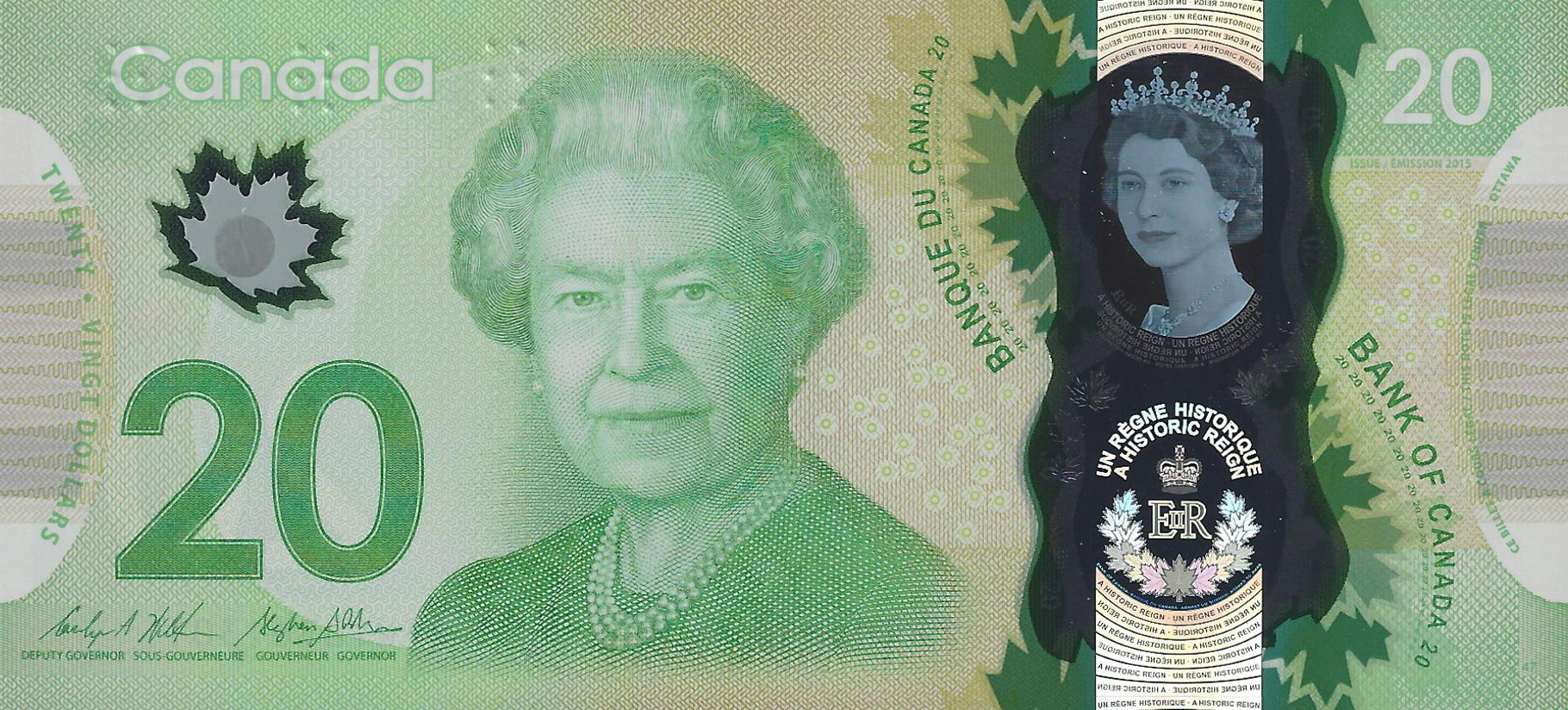 Canada new 20dollar QEII commemorative note (B376a) confirmed
