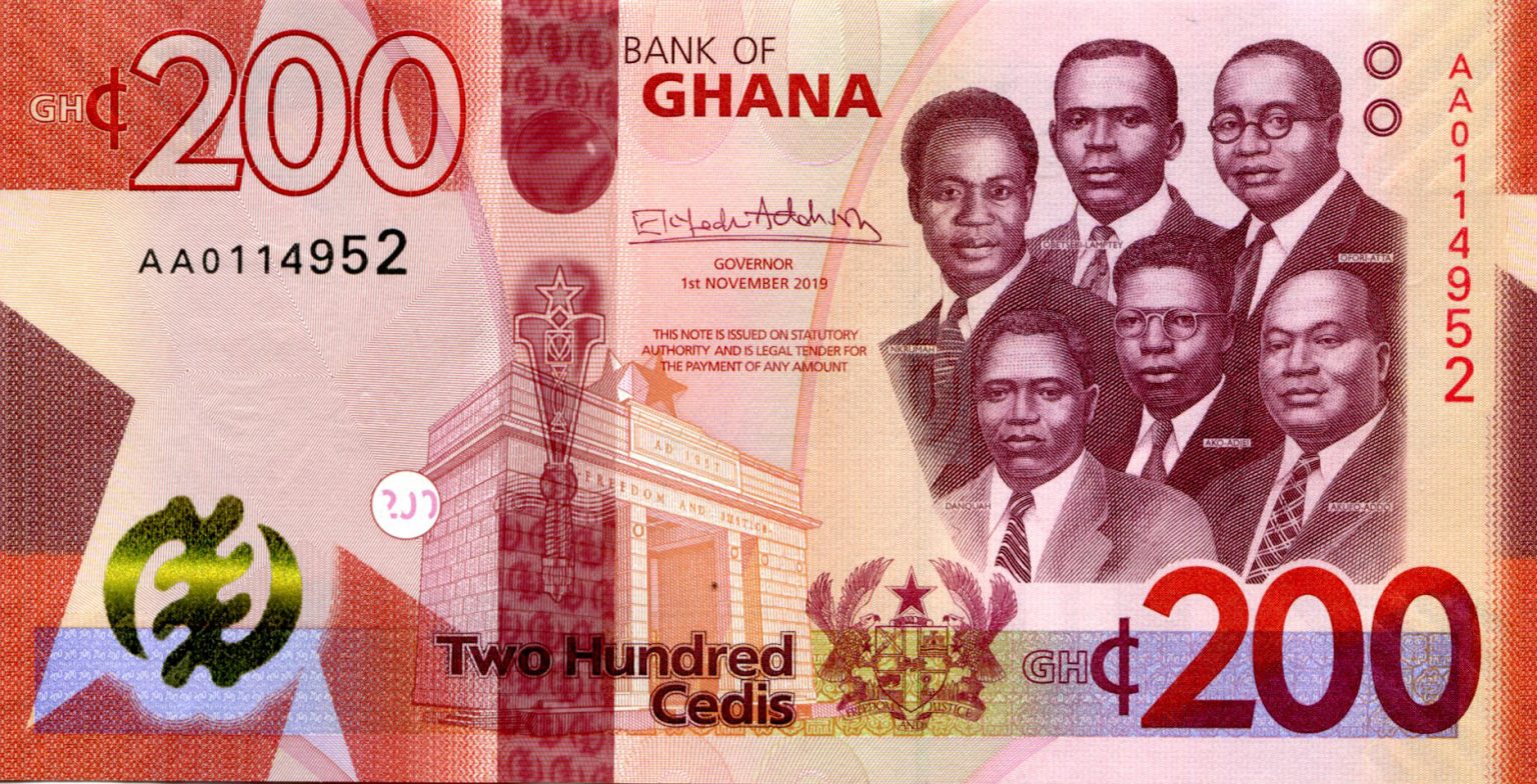 Ghana new 100 and 200cedi notes (B160a and B161a) confirmed
