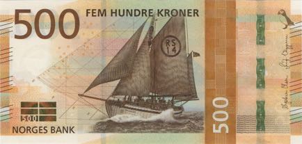 Norway 500 Kroner 2018 UNC NEW Ship