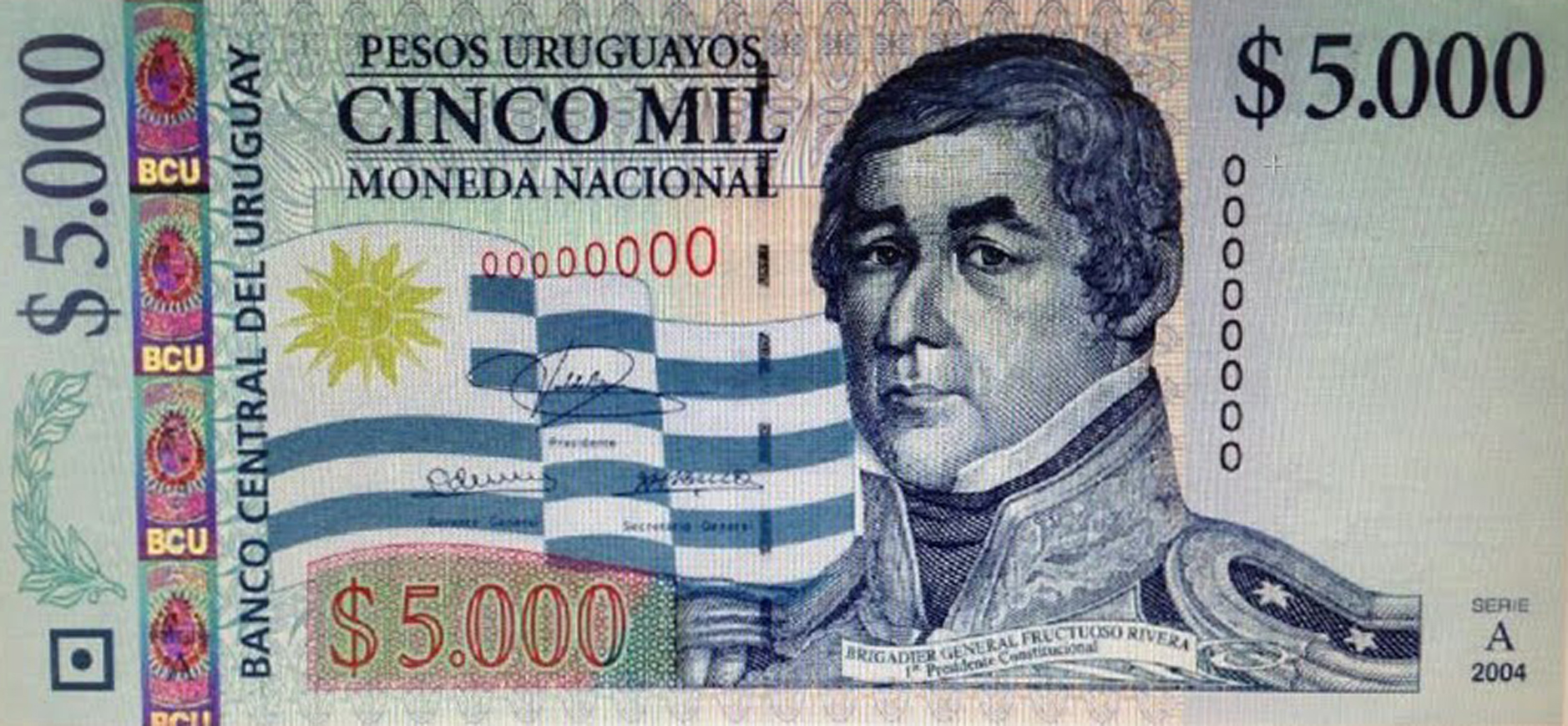 Details about   URUGUAY 1,000 1000-5,000 5000 & 10,000 10000 PESOS URUGUAYOS 3 VALUES 