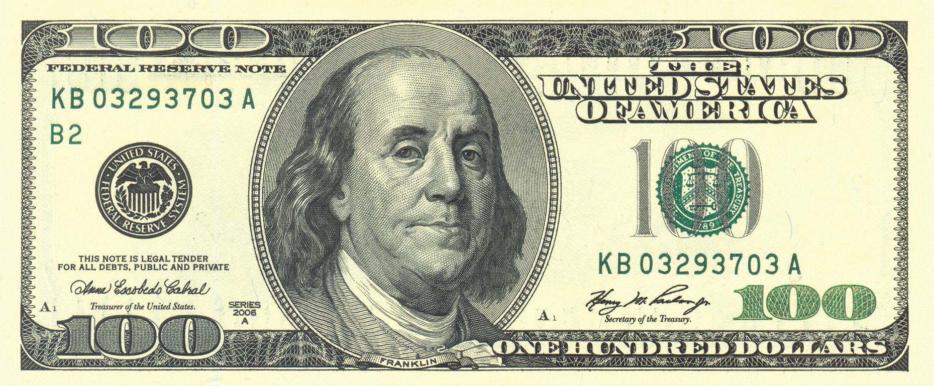 United States New Date 2006 A 100 Dollar Note Confirmed Banknotenews