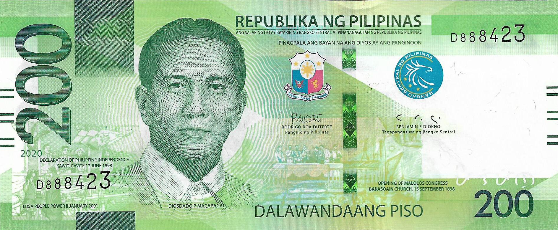 Philippines new 200-peso note (B1092a) confirmed – BanknoteNews