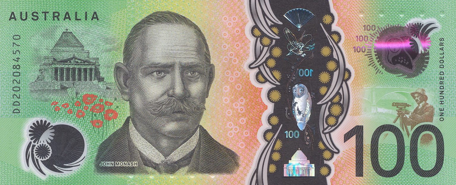 Australia new sig/date (2020) 100dollar note