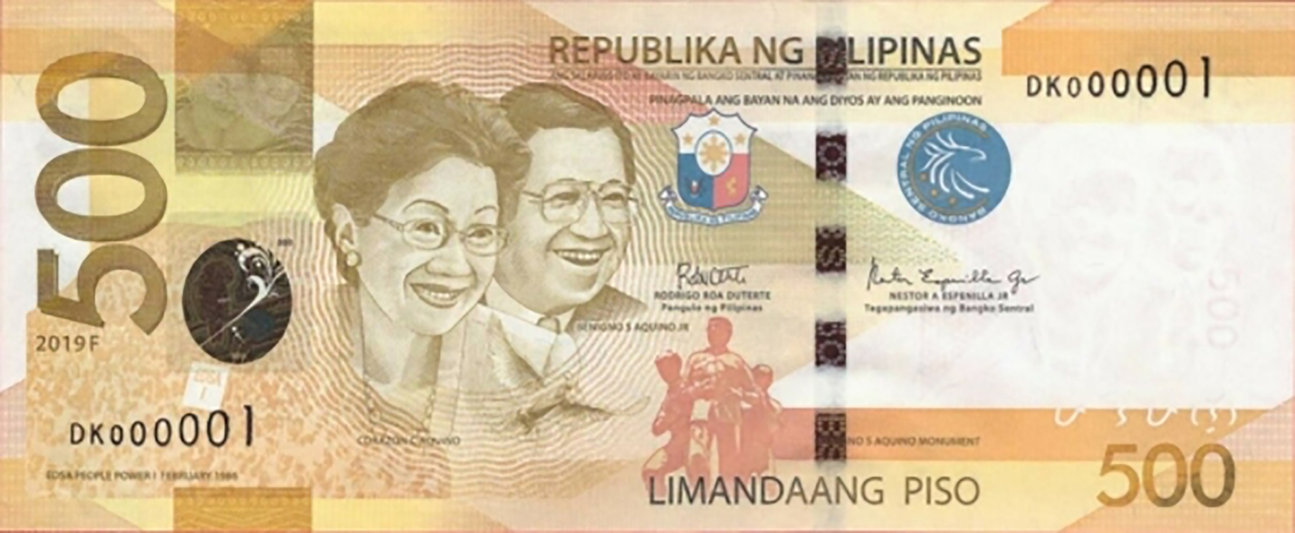 Philippines new date (2019F) 500-peso note (B1088e) confirmed – BanknoteNews