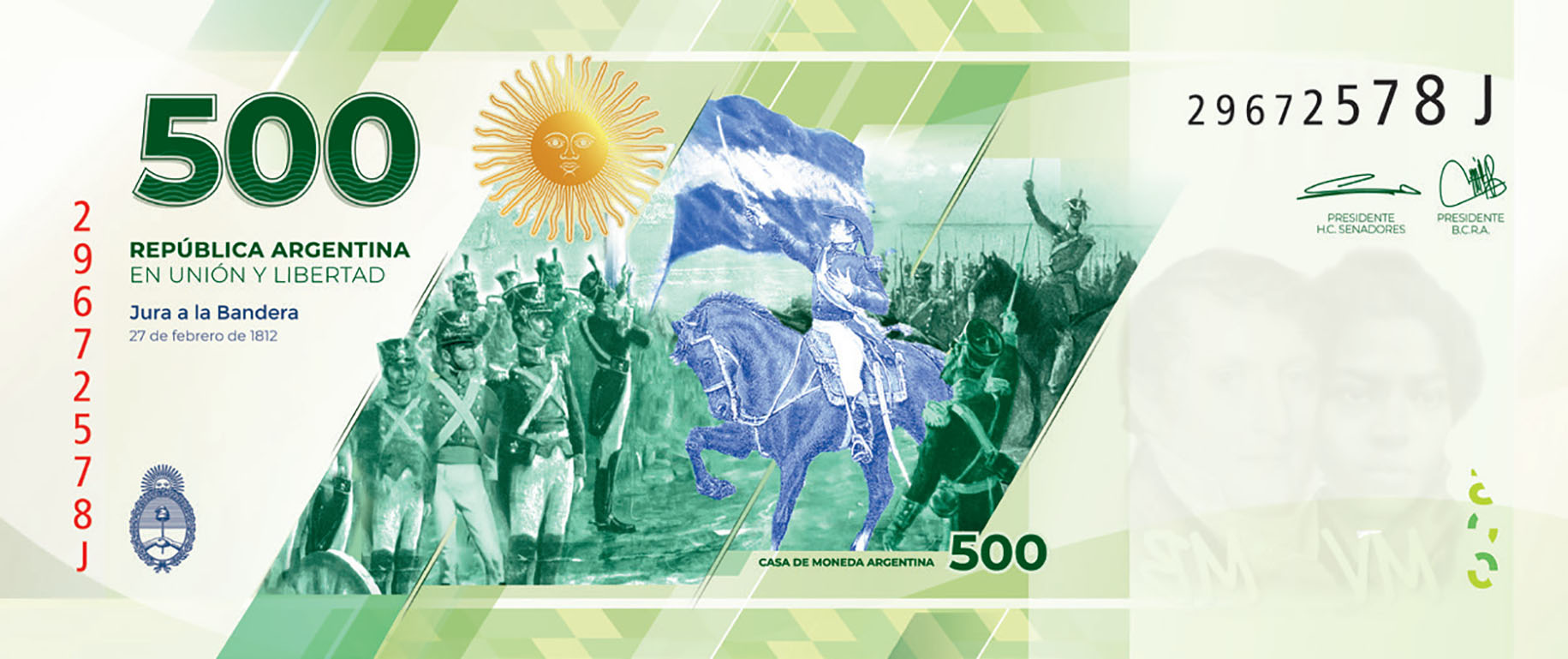 Argentina new 500-peso note (B425a) reported for introduction in Q4 2022 –  BanknoteNews