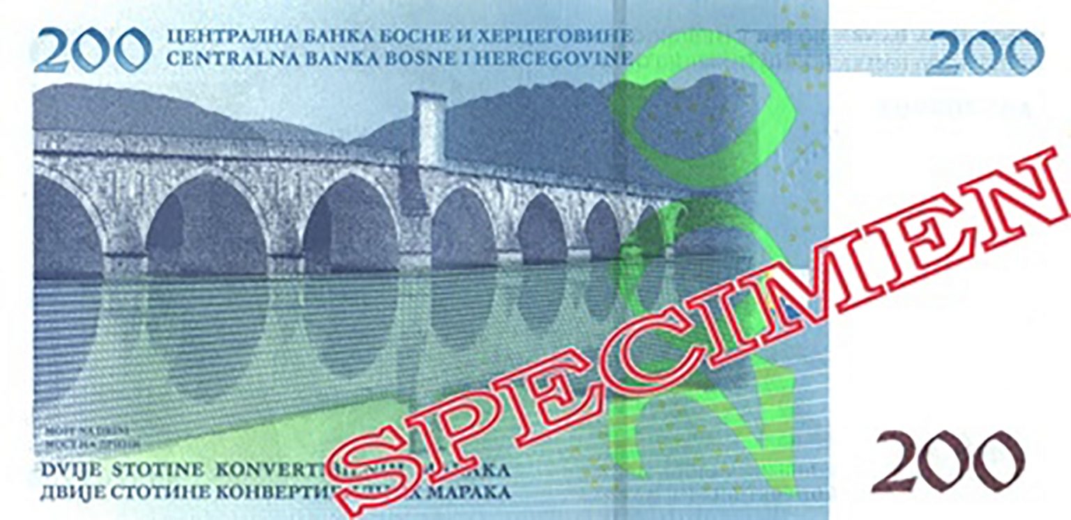 Bosnia and Herzegovina new sig/date (2022) 200-convertible mark note (B215b...