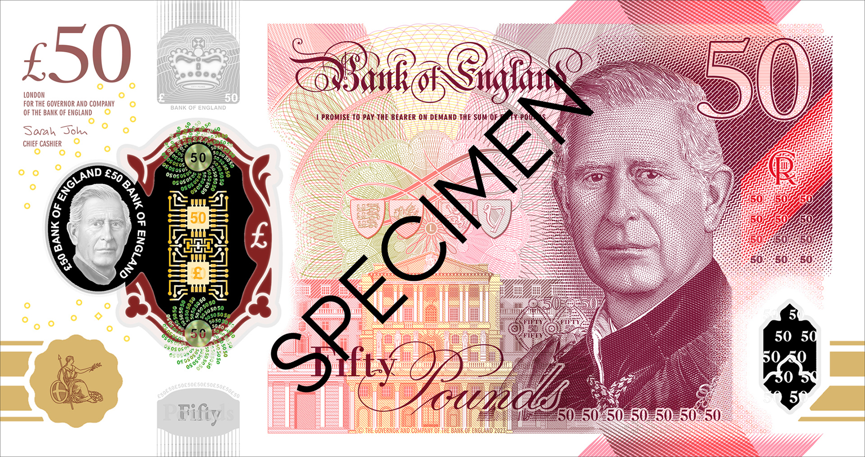 United Kingdom new 50pound note (B210a) reported for introduction mid