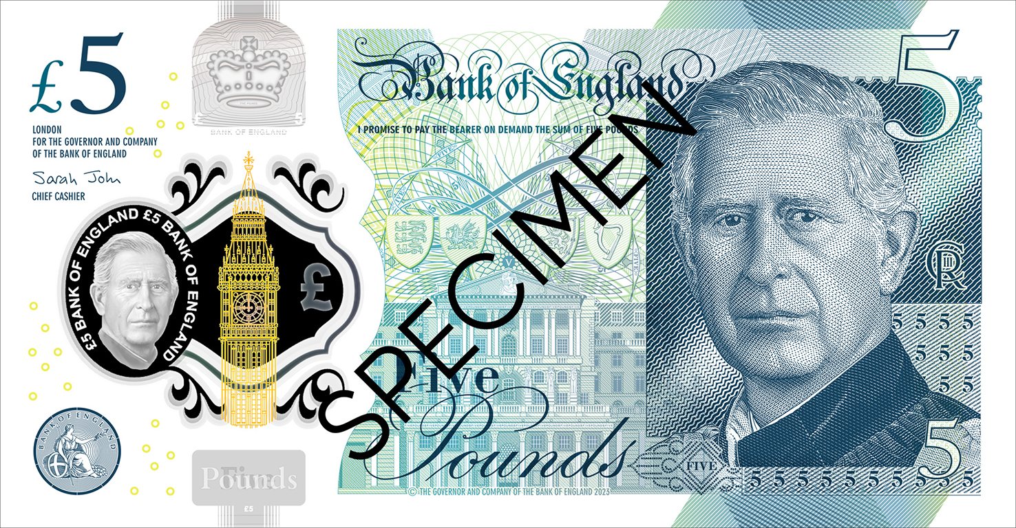 United Kingdom new 5pound note (B207a) reported for introduction mid