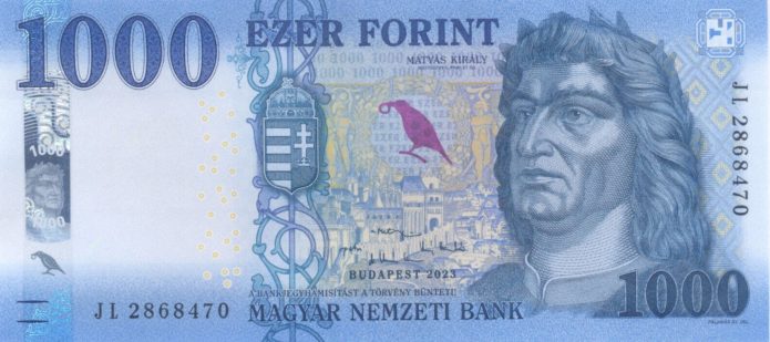 Hungary new date (2023) 1,000-forint note (B588d) confirmed – BanknoteNews