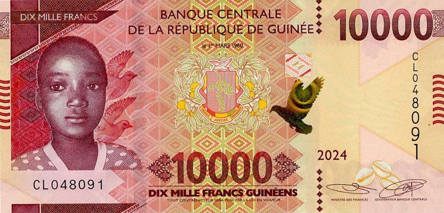 Guinea new sig/date (2024) 10,000-franc note (B343d) confirmed ...