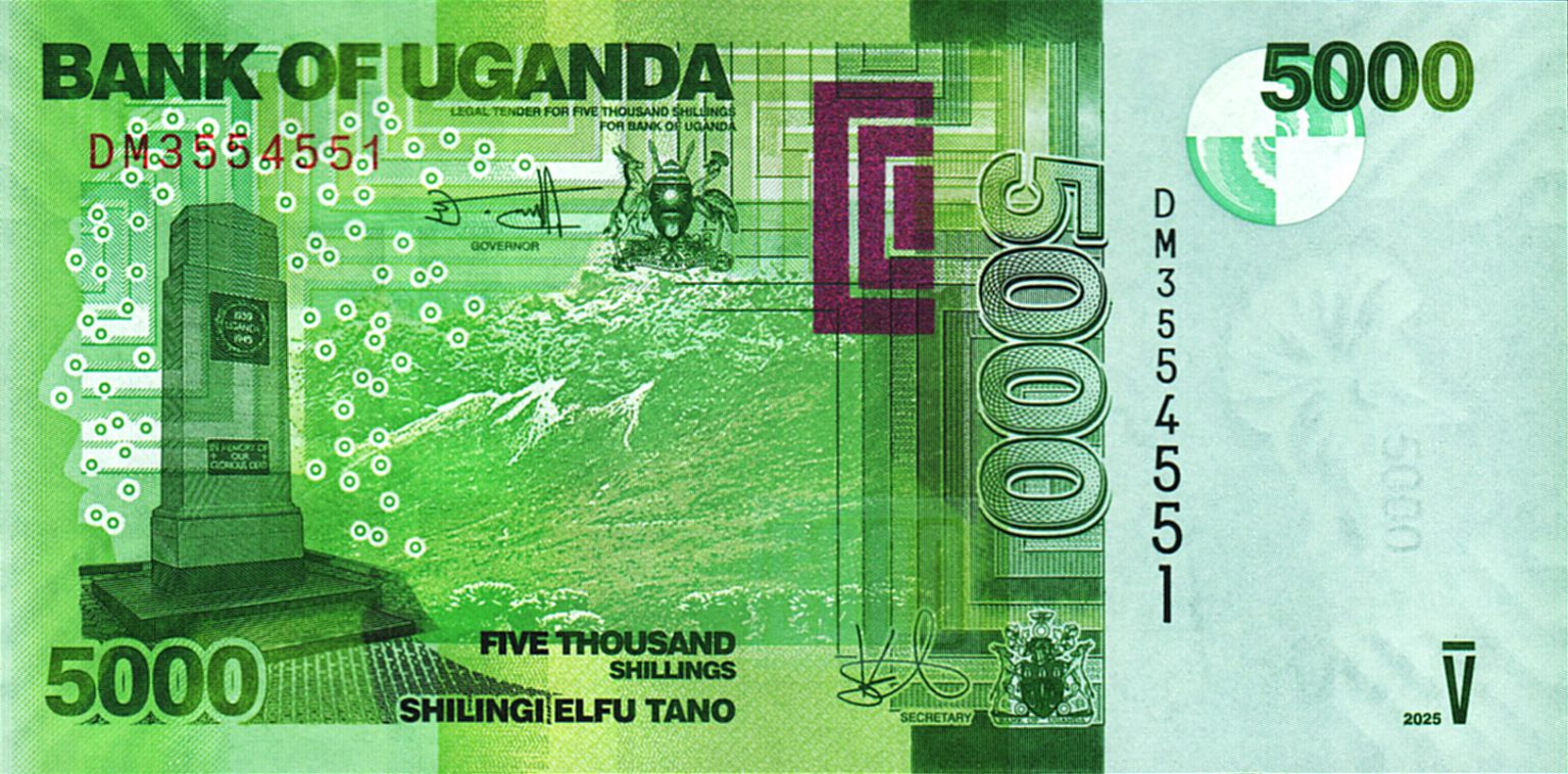 Uganda new date (2025) 5,000-shilling note (B156j) confirmed – BanknoteNews
