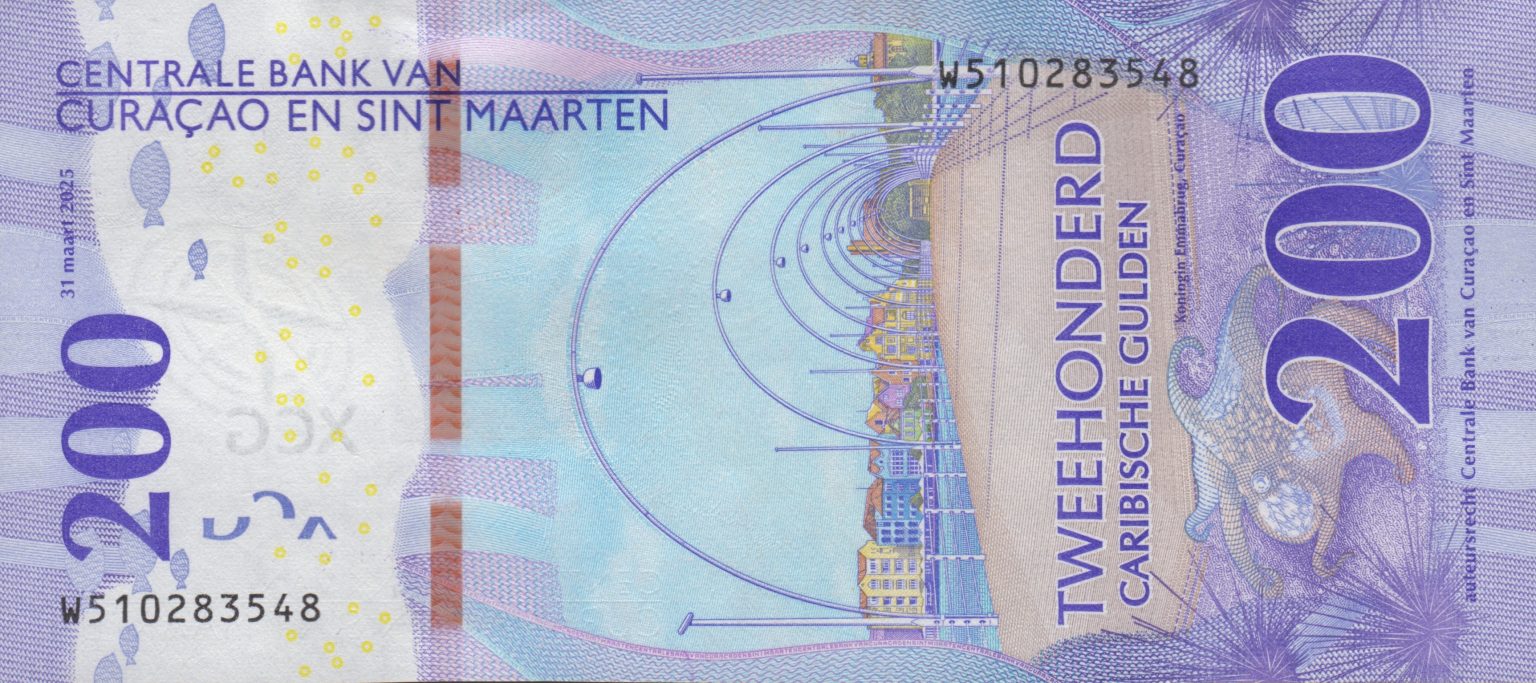 Curacao and Sint Maarten 200-gulden note (B105a) named IBNS Bank Note ...